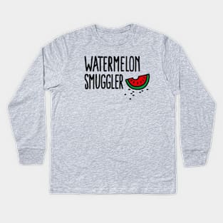 Watermelon smuggler Kids Long Sleeve T-Shirt